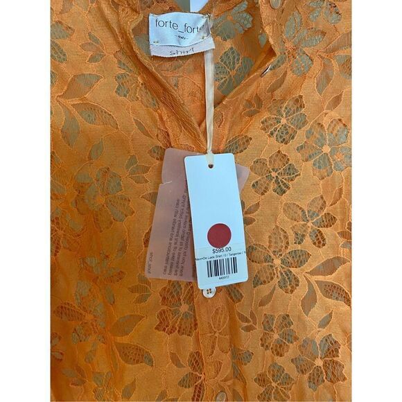 Forte Forte NWT Alen + On Lace in Tangerine Size 0 IT/ 2 US - Picture 11 of 12